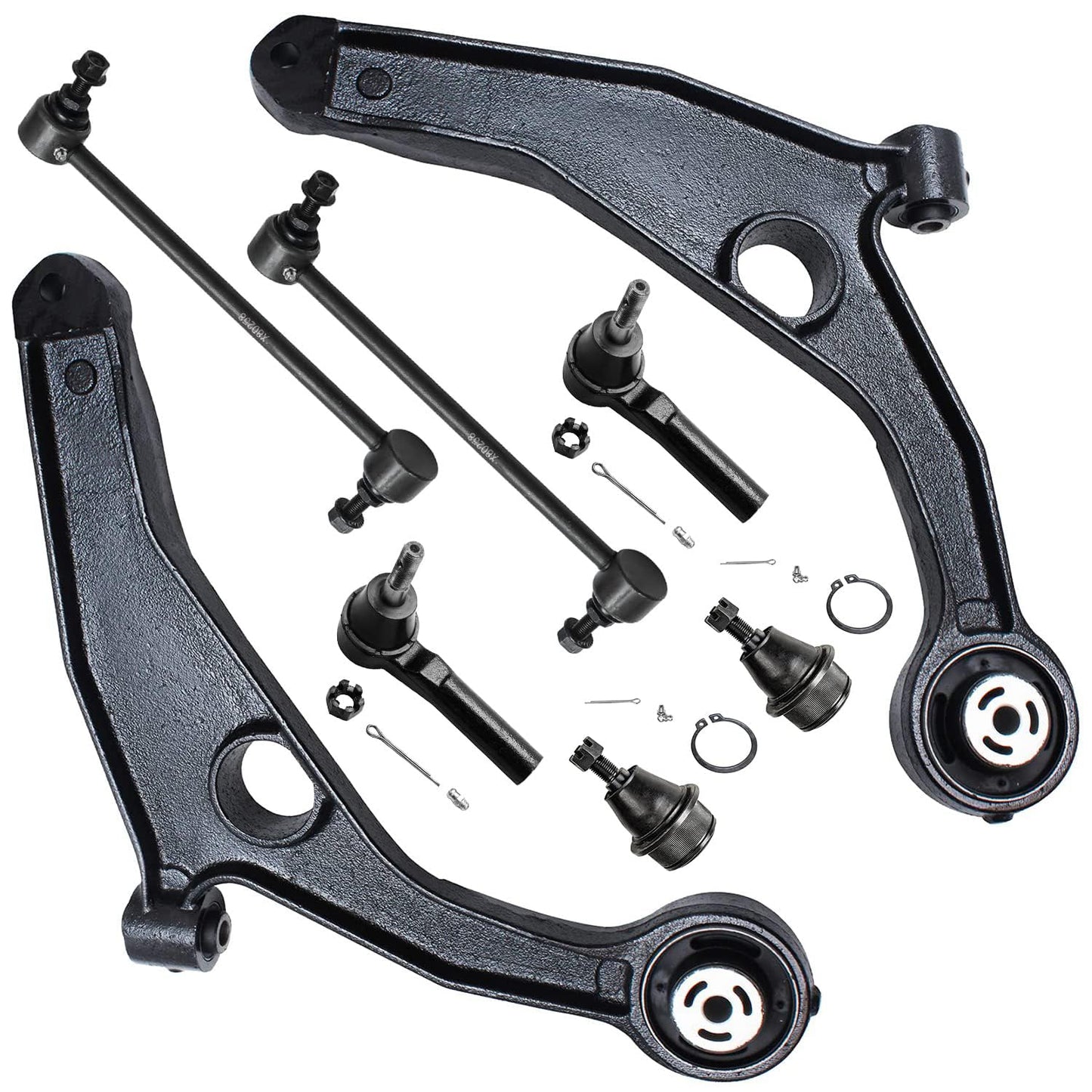8-Piece Front Suspension Kit with Control Arms Ball Joints & Sway Bar Links for 2WD