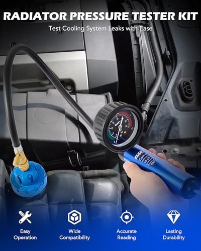 Universal Coolant Pressure Tester Kit for Radiator Leak Detection & Refill