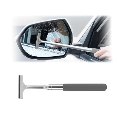 Retractable Rearview Mirror Wiper with Telescopic Rod Water Cleaning Tool