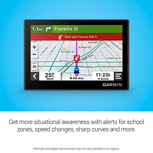 5" GPS Navigator with Touchscreen Maps & Driver Alerts