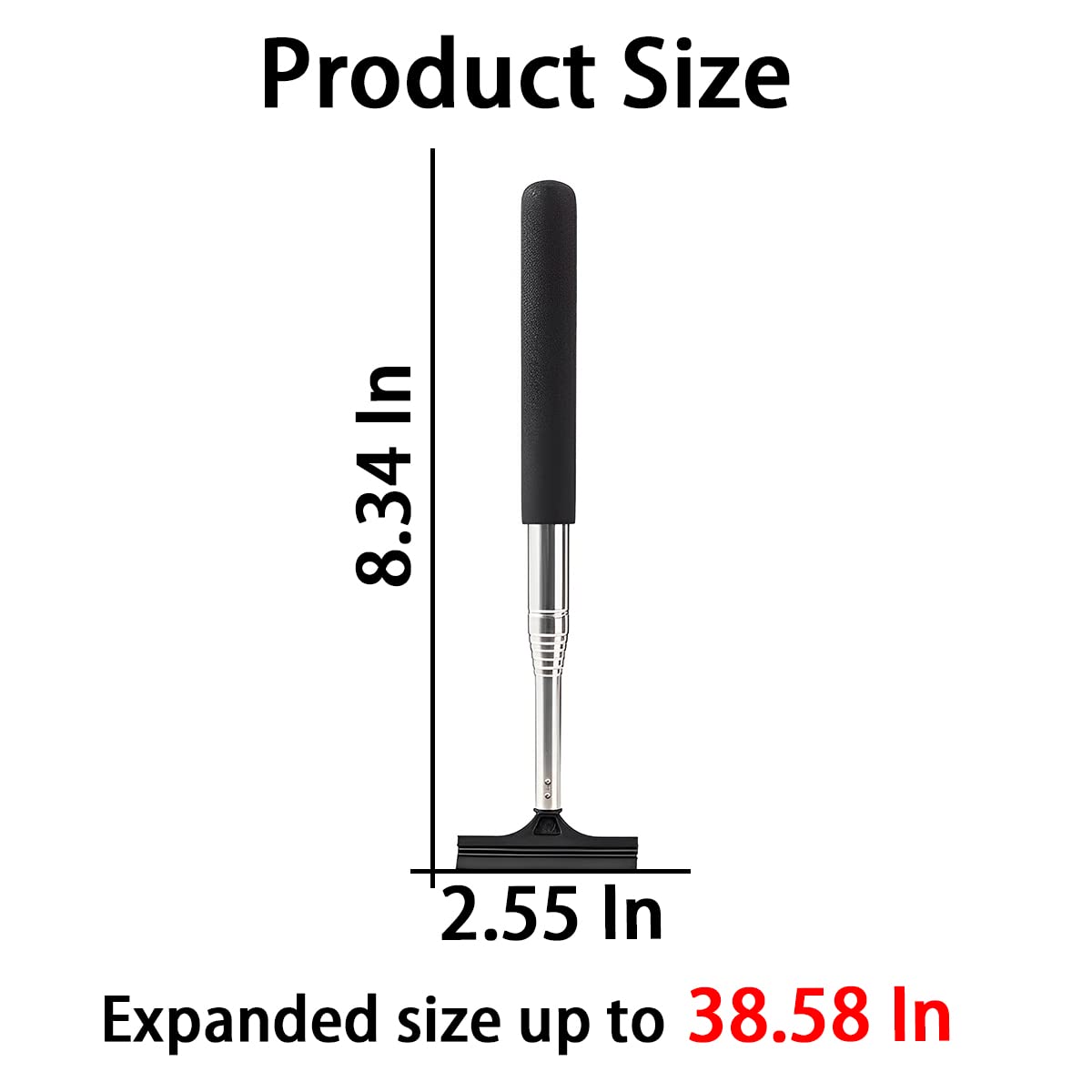 Retractable Rearview Mirror Wiper with Telescopic Rod Water Cleaning Tool