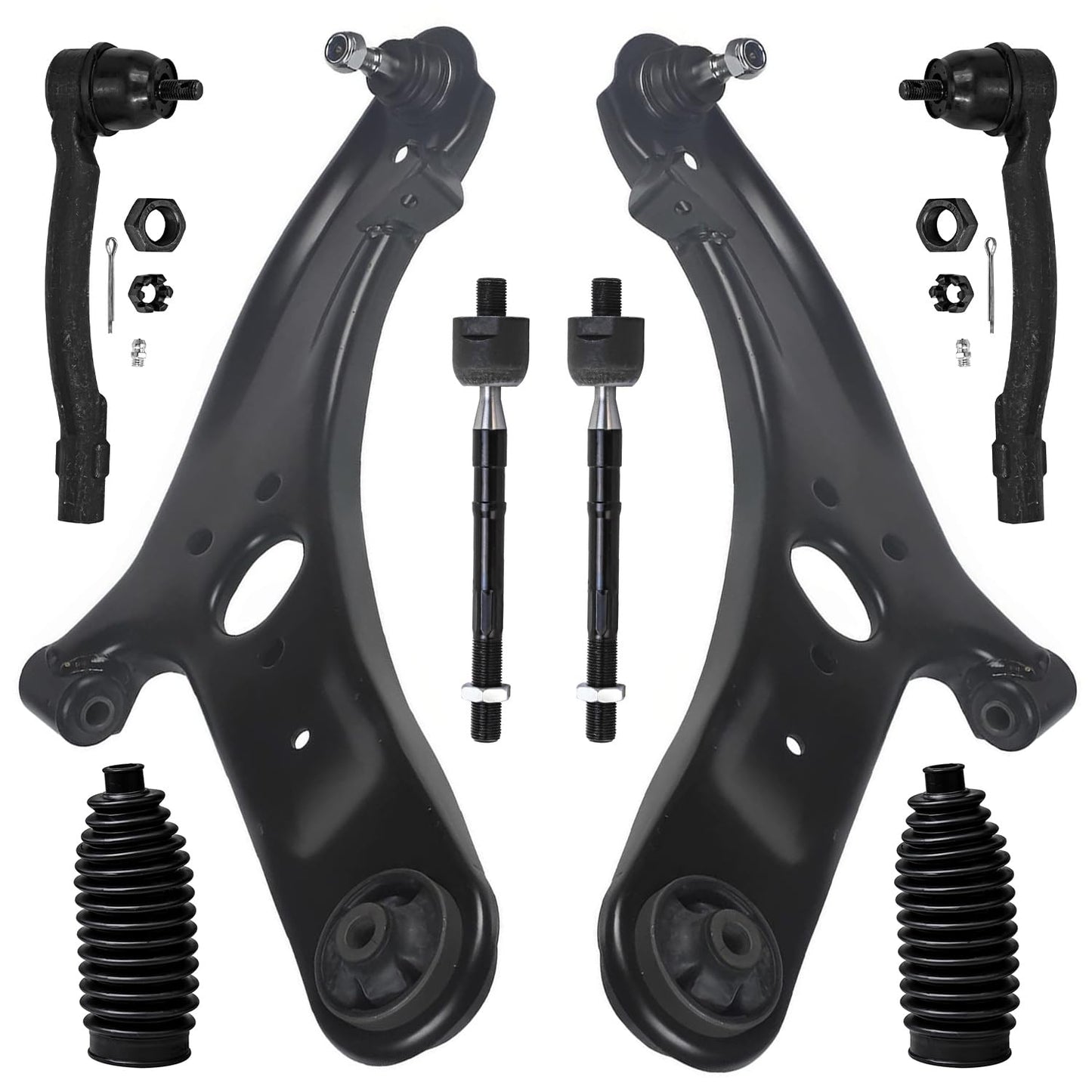 8-Piece Front Suspension Kit with Control Arms Ball Joints & Sway Bar Links for 2WD