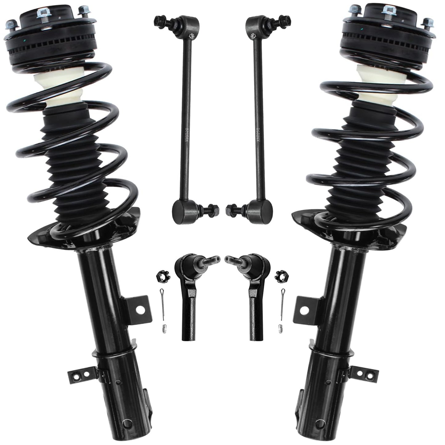 Front & Rear Suspension Kit with Struts Control Arms & Tie Rods for Camaro 2011–2012