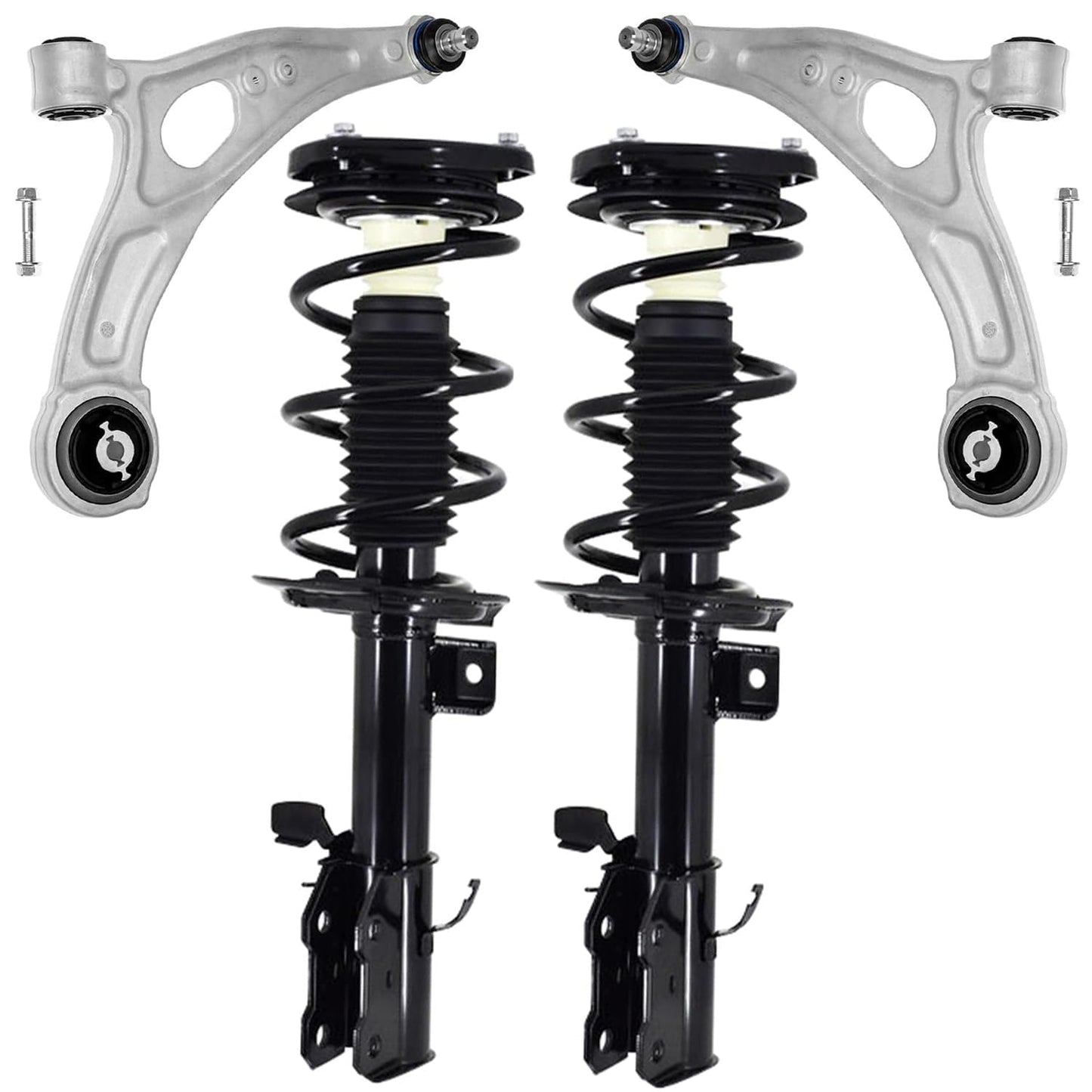 Front & Rear Suspension Kit with Struts Control Arms & Tie Rods for Camaro 2011–2012