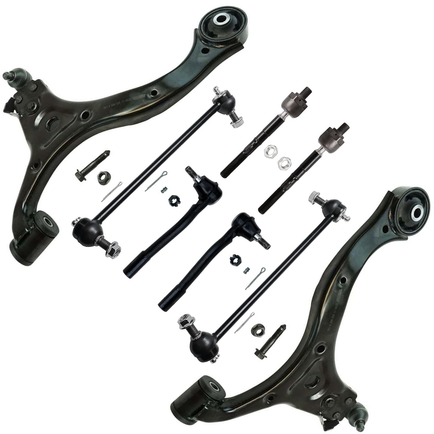 8-Piece Front Suspension Kit with Control Arms Ball Joints & Sway Bar Links for 2WD
