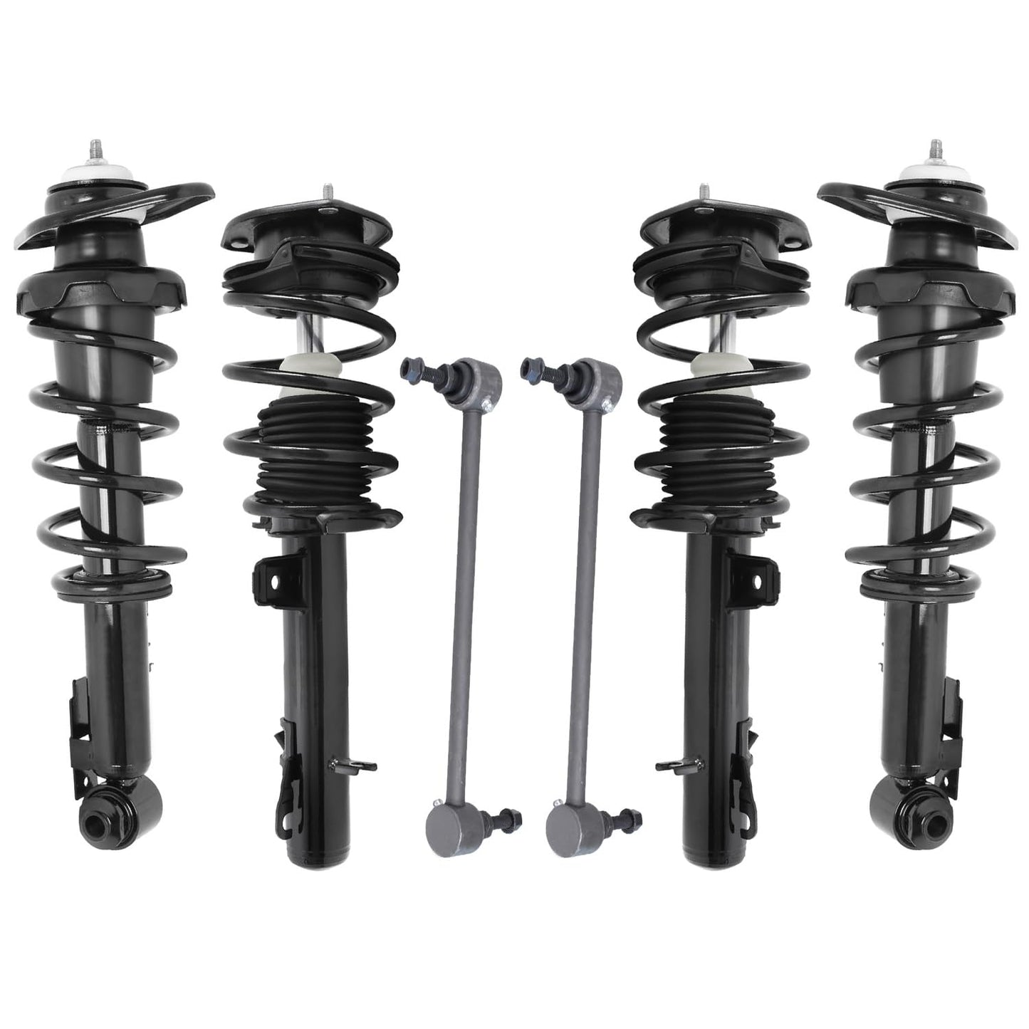 Front & Rear Suspension Kit with Struts Control Arms & Tie Rods for Camaro 2011–2012
