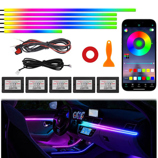 Fiber Optic Ambient LED Light Kit with App Control & Music Mode