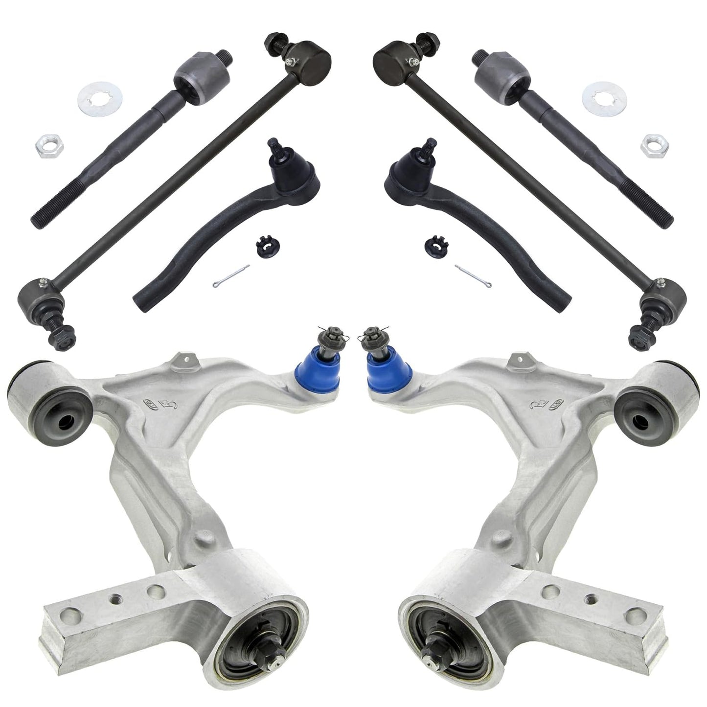 8-Piece Front Suspension Kit with Control Arms Ball Joints & Sway Bar Links for 2WD