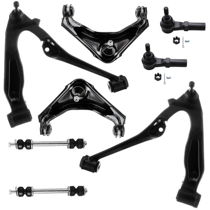 8-Piece Front Suspension Kit with Control Arms Ball Joints & Sway Bar Links for 2WD