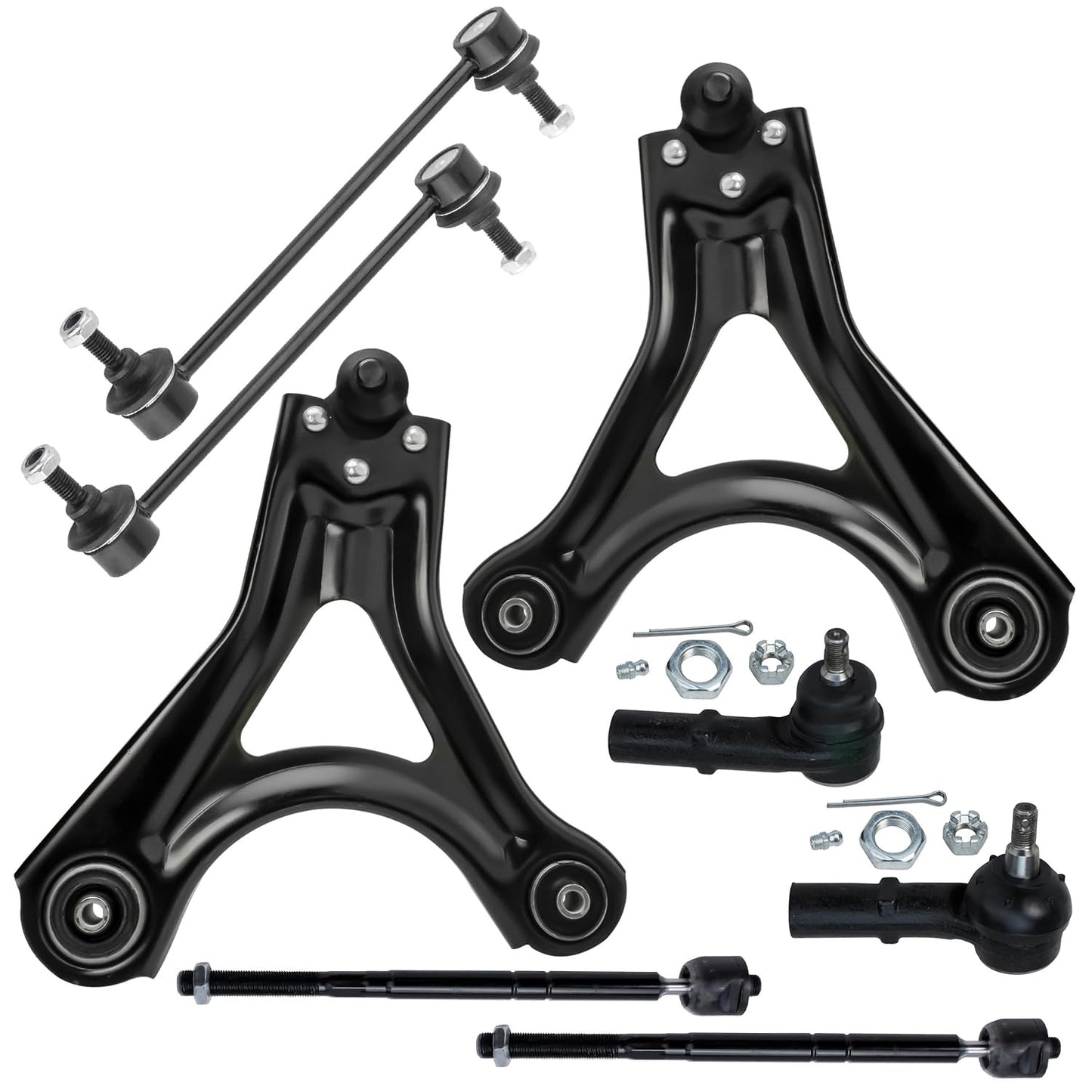 8-Piece Front Suspension Kit with Control Arms Ball Joints & Sway Bar Links for 2WD