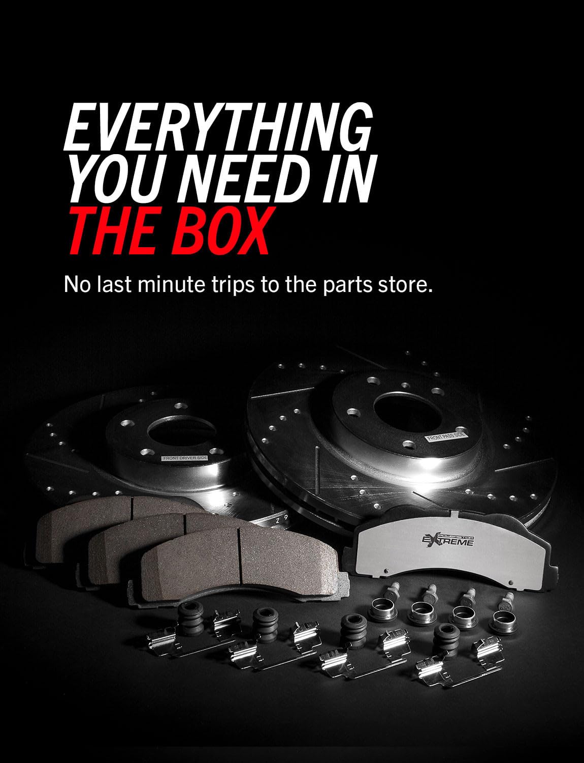Front & Rear Brake Kit with Drilled Slotted Rotors & Carbon Ceramic Pads for F-150 2012–2018