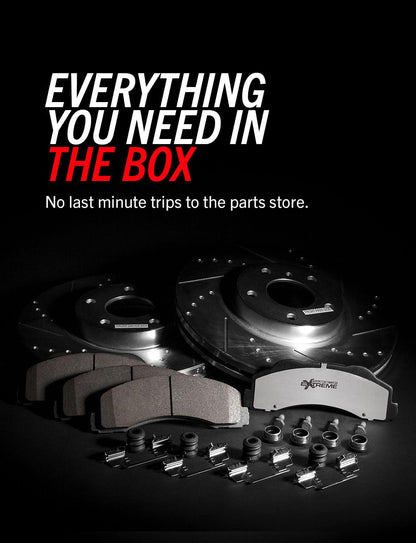 Front & Rear Brake Kit with Drilled Slotted Rotors & Carbon Ceramic Pads for F-150 2012–2018