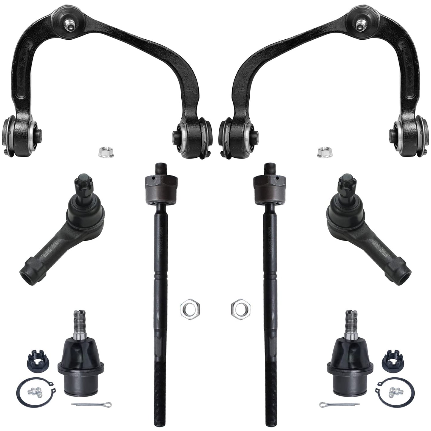 8-Piece Front Suspension Kit with Control Arms Ball Joints & Sway Bar Links for 2WD