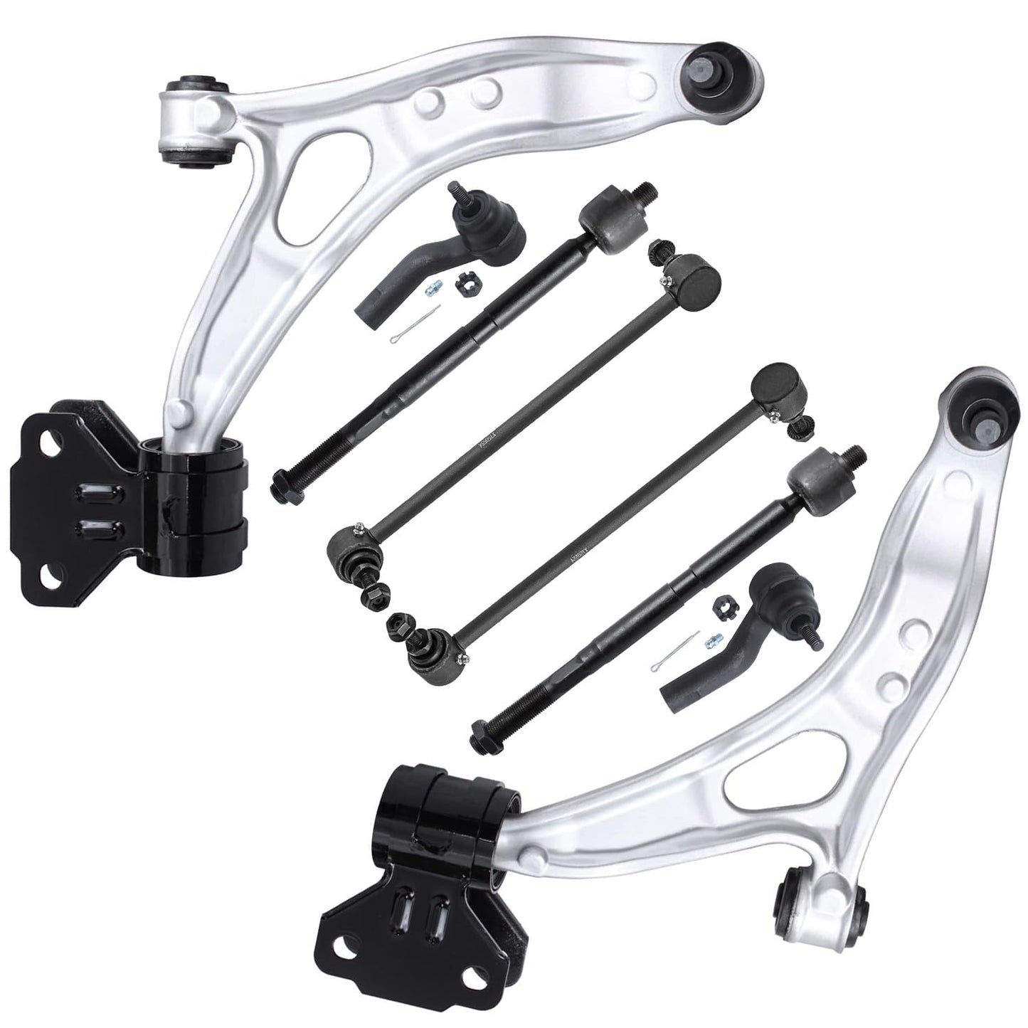8-Piece Front Suspension Kit with Control Arms Ball Joints & Sway Bar Links for 2WD