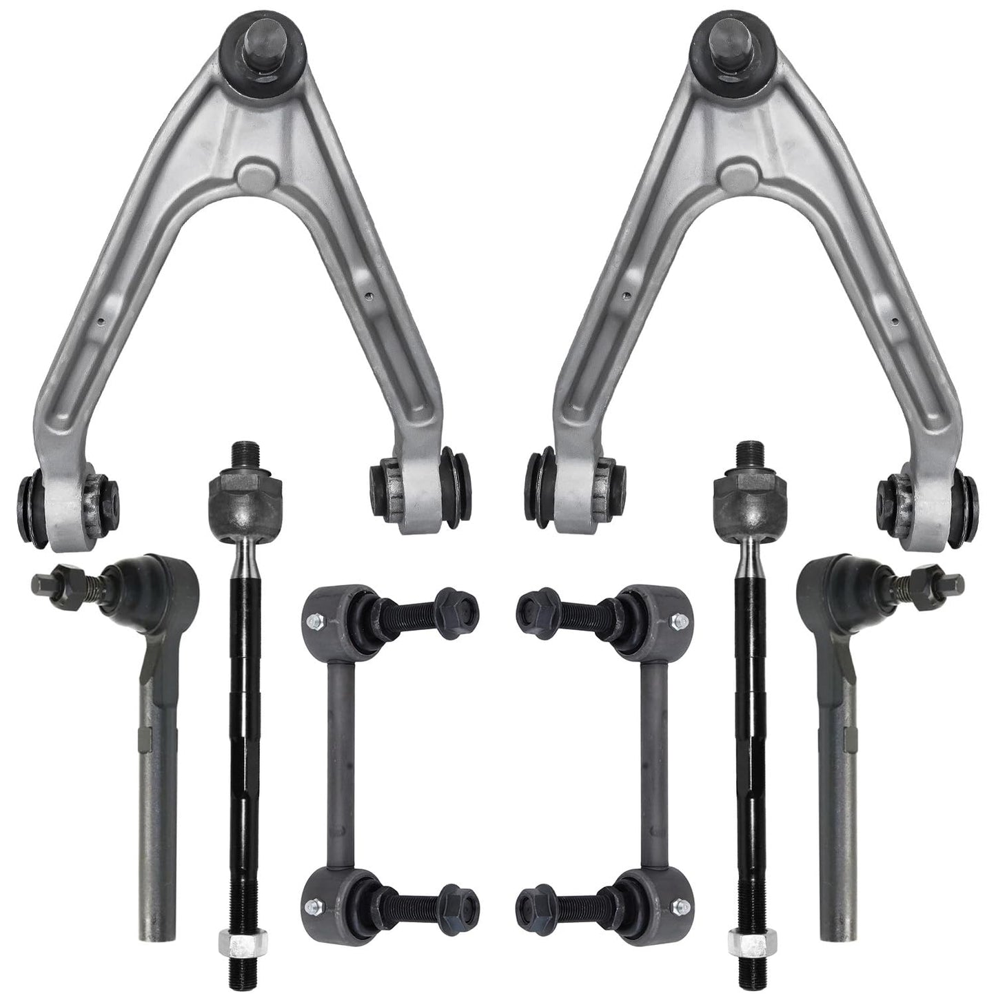 8-Piece Front Suspension Kit with Control Arms Ball Joints & Sway Bar Links for 2WD