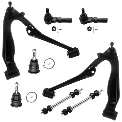 8-Piece Front Suspension Kit with Control Arms Ball Joints & Sway Bar Links for 2WD