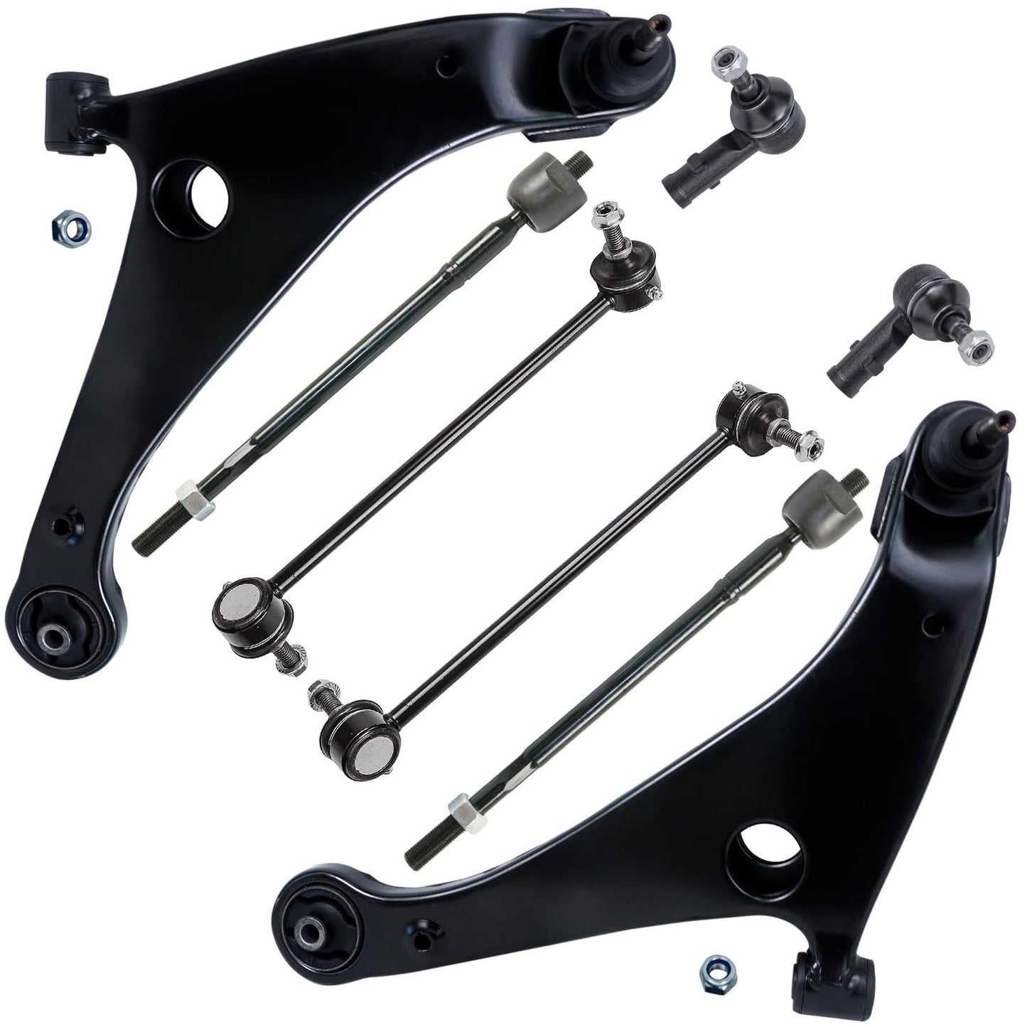 8-Piece Front Suspension Kit with Control Arms Ball Joints & Sway Bar Links for 2WD