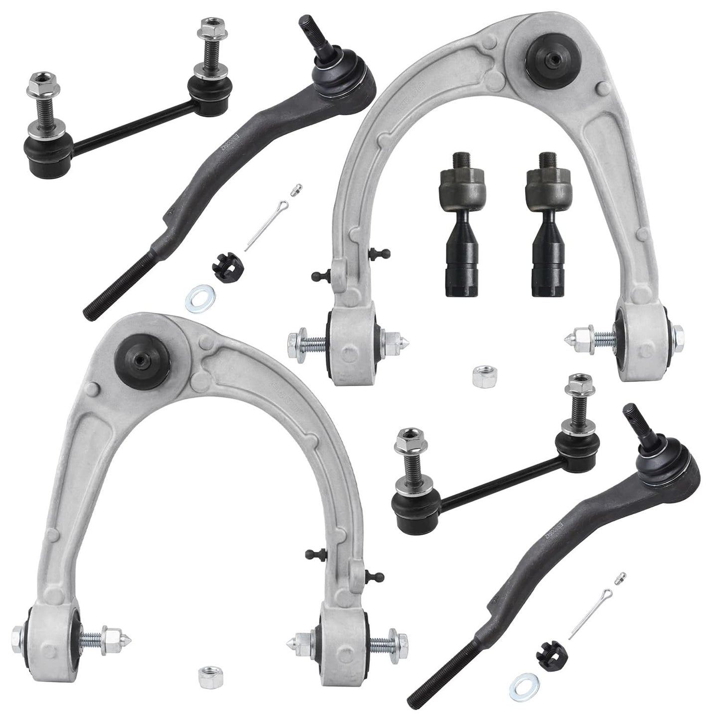 8-Piece Front Suspension Kit with Control Arms Ball Joints & Sway Bar Links for 2WD