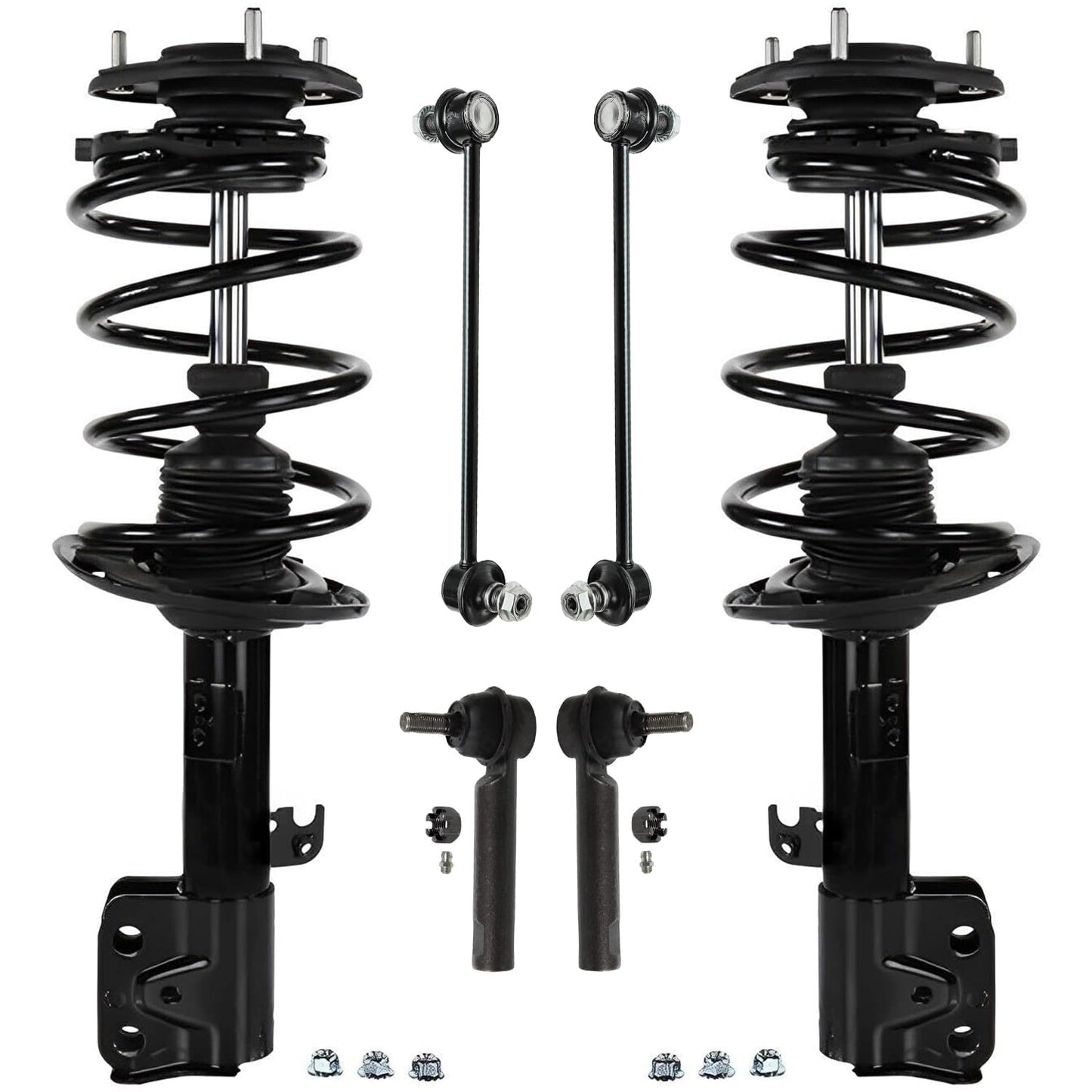 Front & Rear Suspension Kit with Struts Control Arms & Tie Rods for Camaro 2011–2012