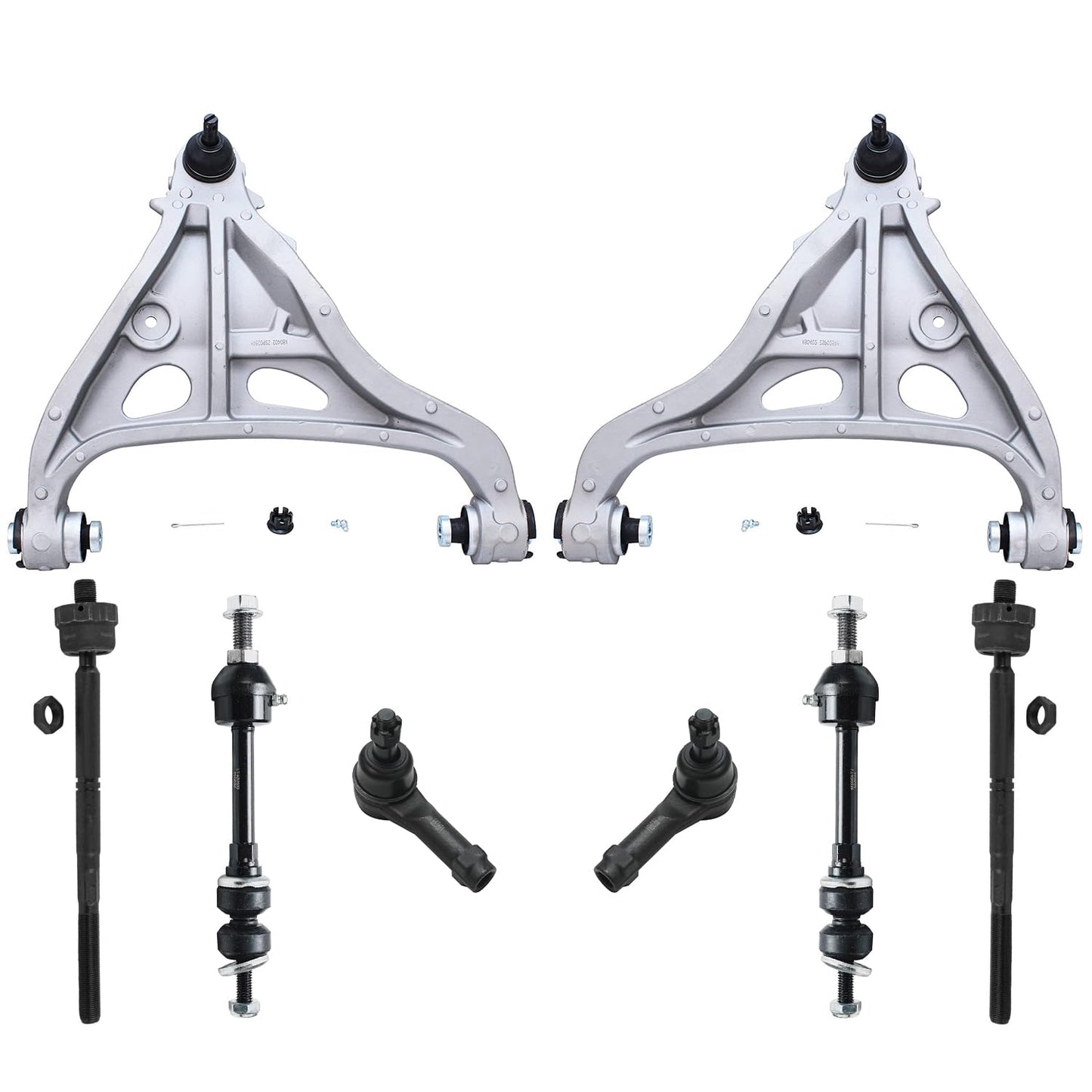8-Piece Front Suspension Kit with Control Arms Ball Joints & Sway Bar Links for 2WD
