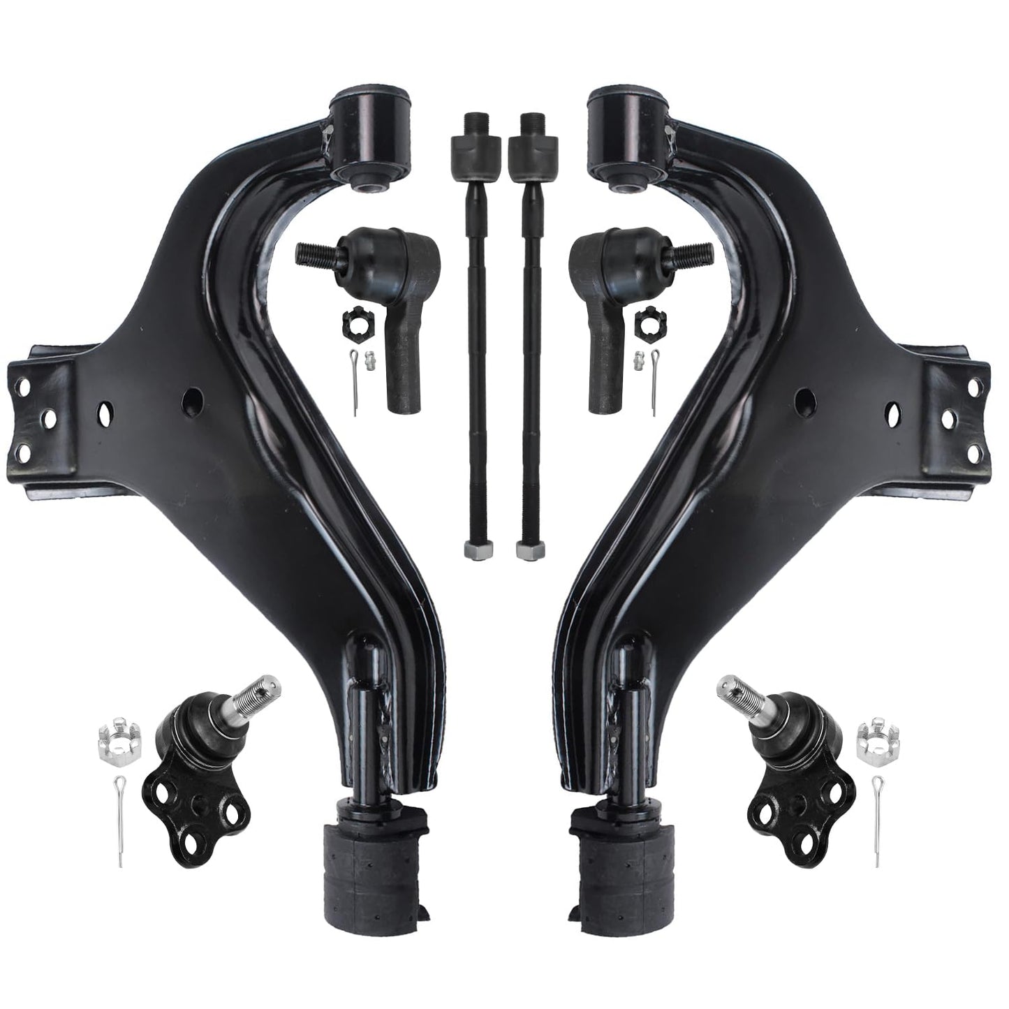 8-Piece Front Suspension Kit with Control Arms Ball Joints & Sway Bar Links for 2WD