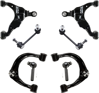 8-Piece Front Suspension Kit with Control Arms Ball Joints & Sway Bar Links for 2WD