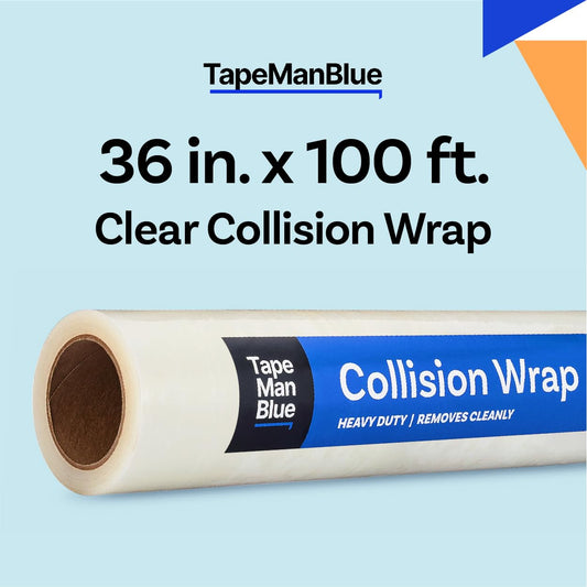 Clear Self-Adhesive Collision Wrap 36" x 100ft for Vehicle Window Protection