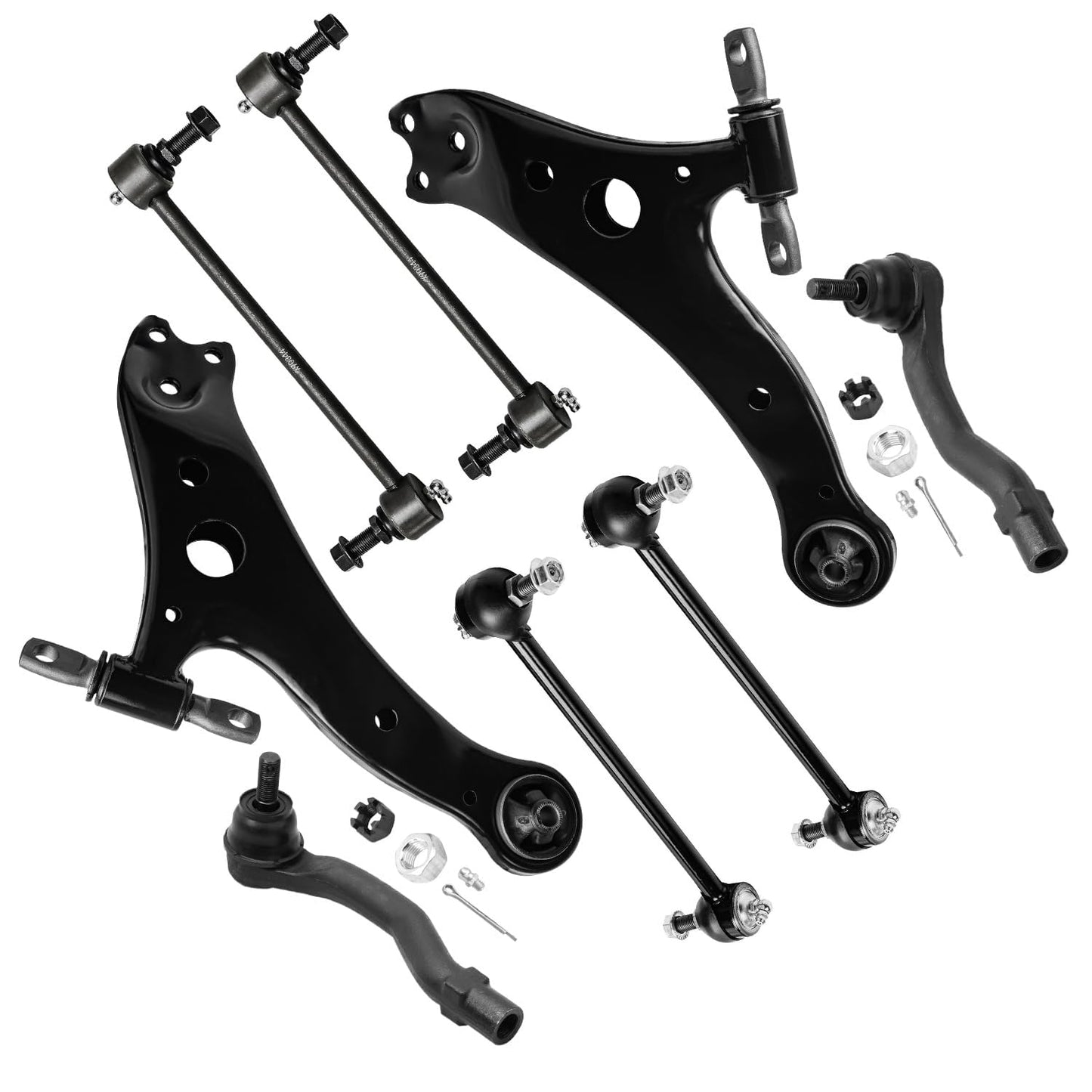 8-Piece Front Suspension Kit with Control Arms Ball Joints & Sway Bar Links for 2WD