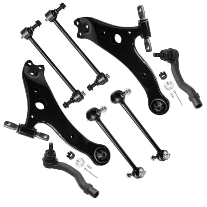8-Piece Front Suspension Kit with Control Arms Ball Joints & Sway Bar Links for 2WD