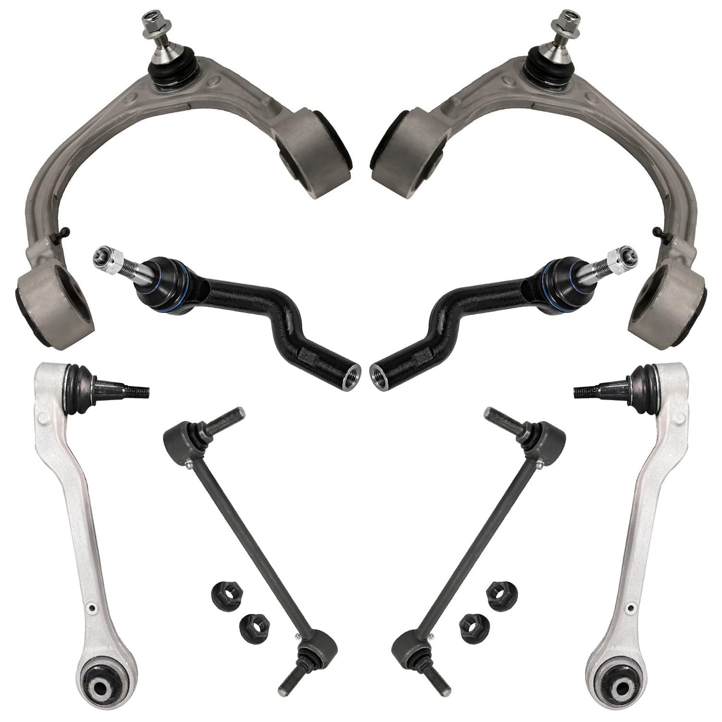 8-Piece Front Suspension Kit with Control Arms Ball Joints & Sway Bar Links for 2WD