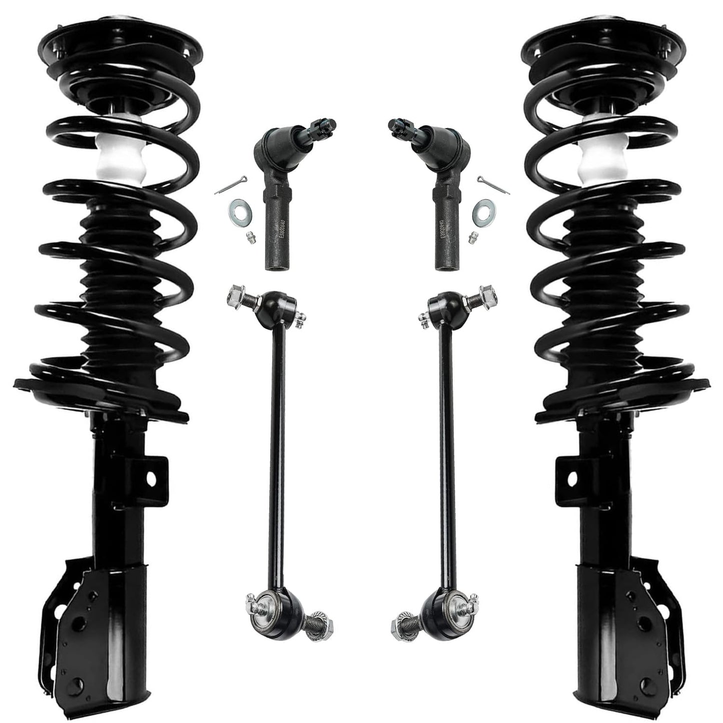 Front & Rear Suspension Kit with Struts Control Arms & Tie Rods for Camaro 2011–2012