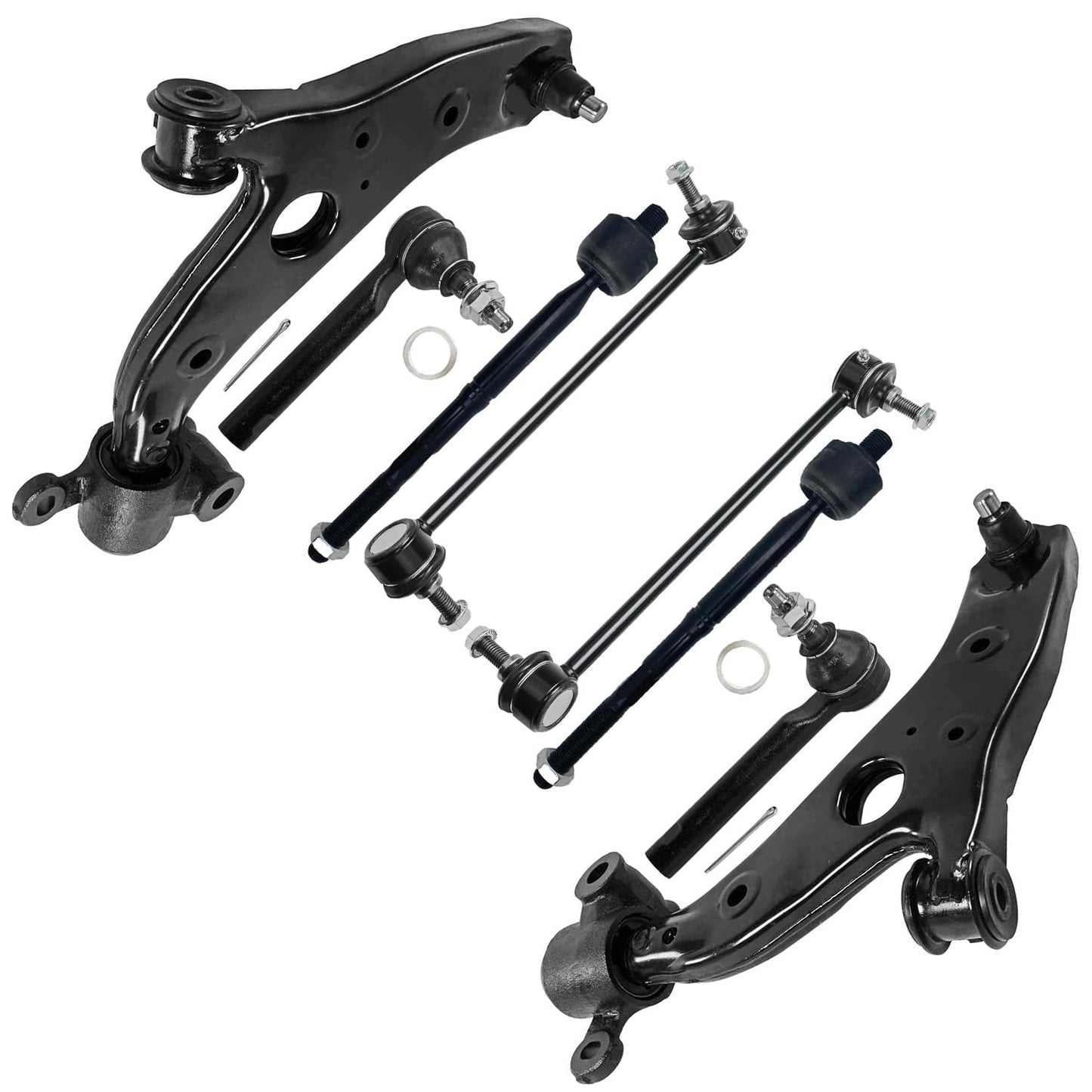 8-Piece Front Suspension Kit with Control Arms Ball Joints & Sway Bar Links for 2WD