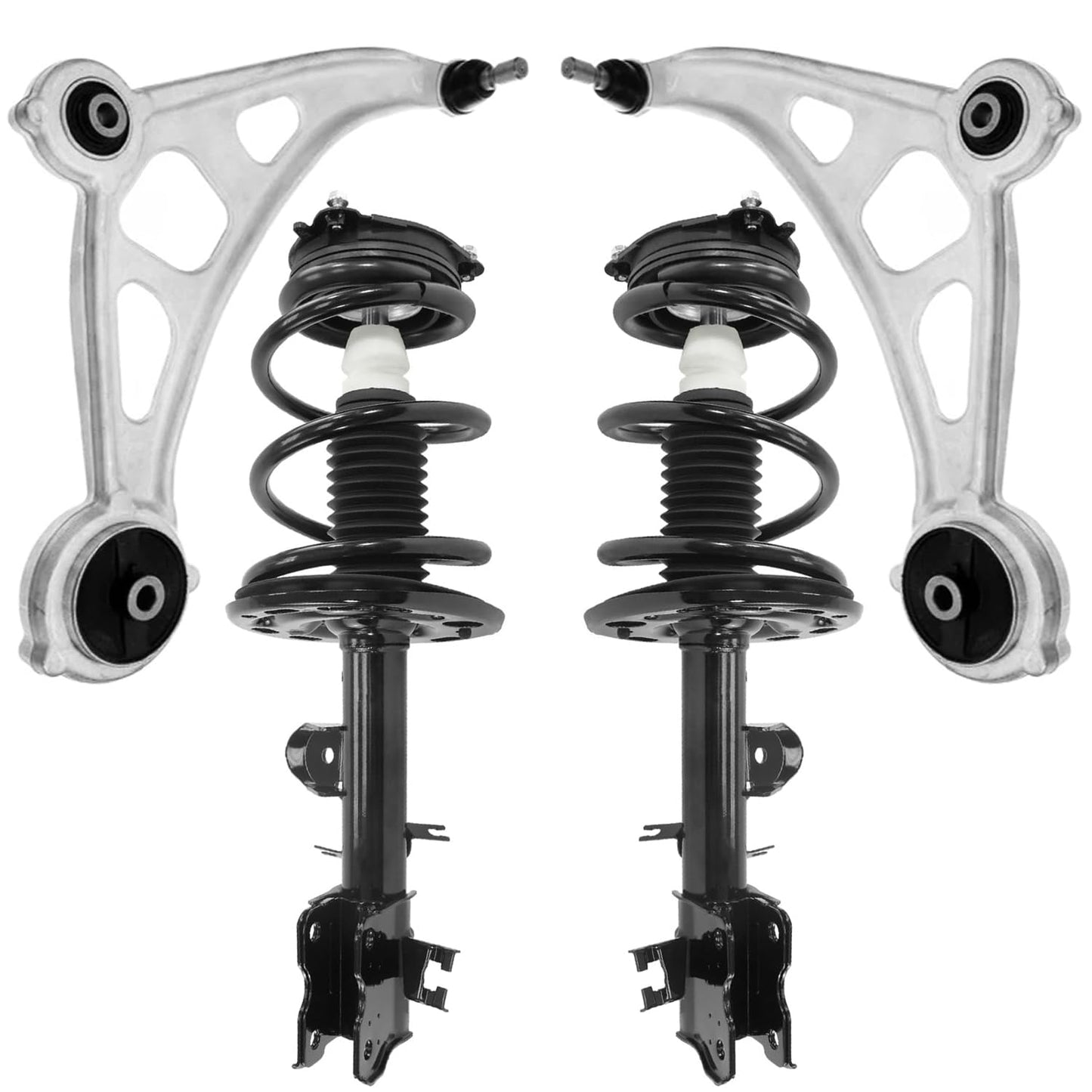 Front & Rear Suspension Kit with Struts Control Arms & Tie Rods for Camaro 2011–2012