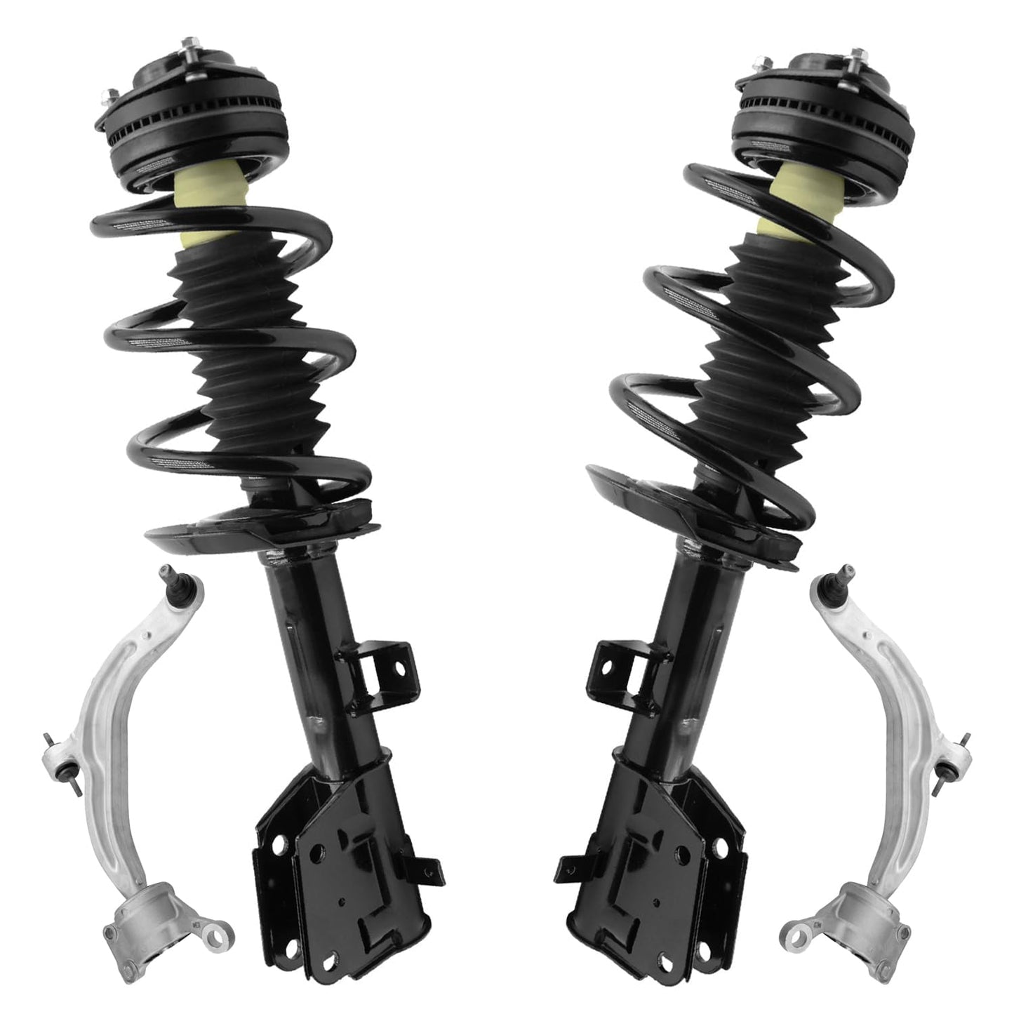 Front & Rear Suspension Kit with Struts Control Arms & Tie Rods for Camaro 2011–2012