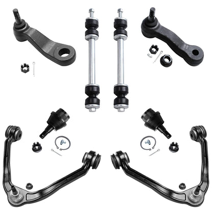 8-Piece Front Suspension Kit with Control Arms Ball Joints & Sway Bar Links for 2WD