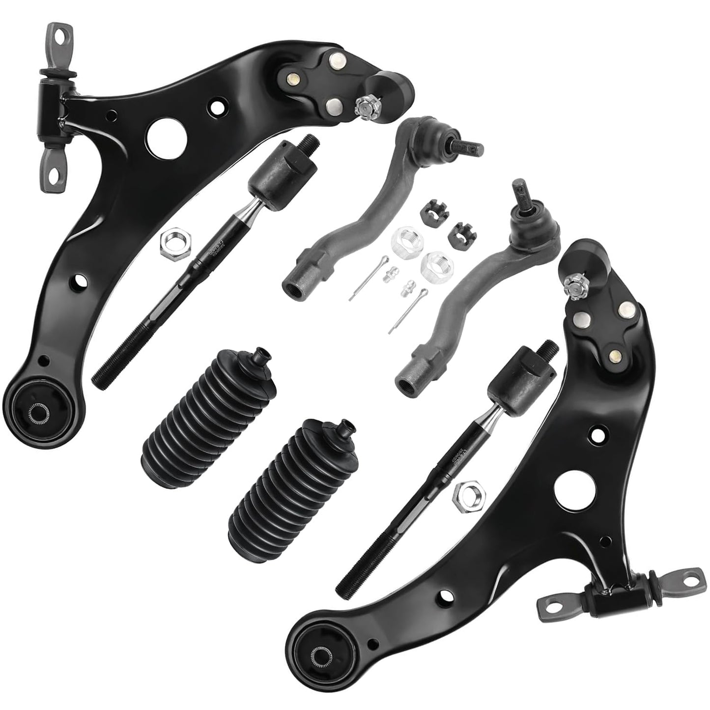 8-Piece Front Suspension Kit with Control Arms Ball Joints & Sway Bar Links for 2WD