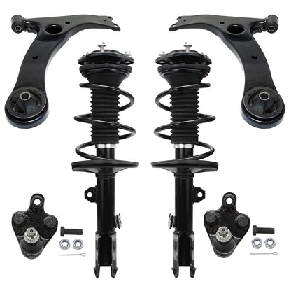 Front & Rear Suspension Kit with Struts Control Arms & Tie Rods for Camaro 2011–2012