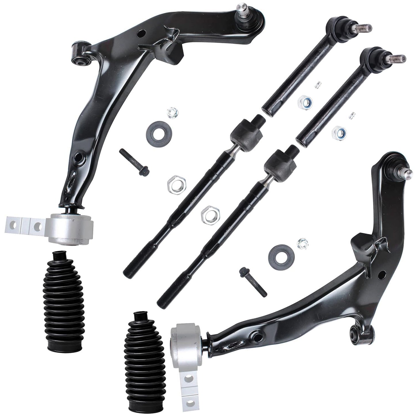 8-Piece Front Suspension Kit with Control Arms Ball Joints & Sway Bar Links for 2WD