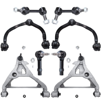 8-Piece Front Suspension Kit with Control Arms Ball Joints & Sway Bar Links for 2WD