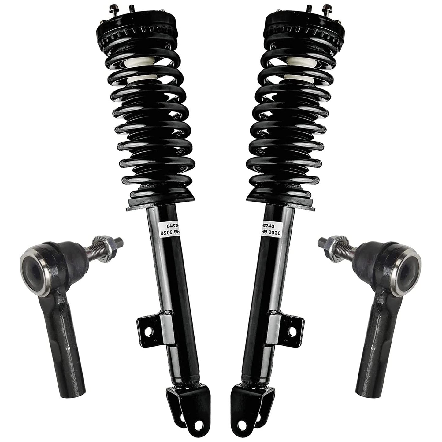 Front & Rear Suspension Kit with Struts Control Arms & Tie Rods for Camaro 2011–2012