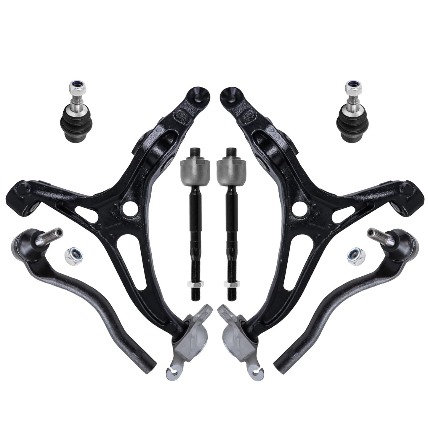 8-Piece Front Suspension Kit with Control Arms Ball Joints & Sway Bar Links for 2WD