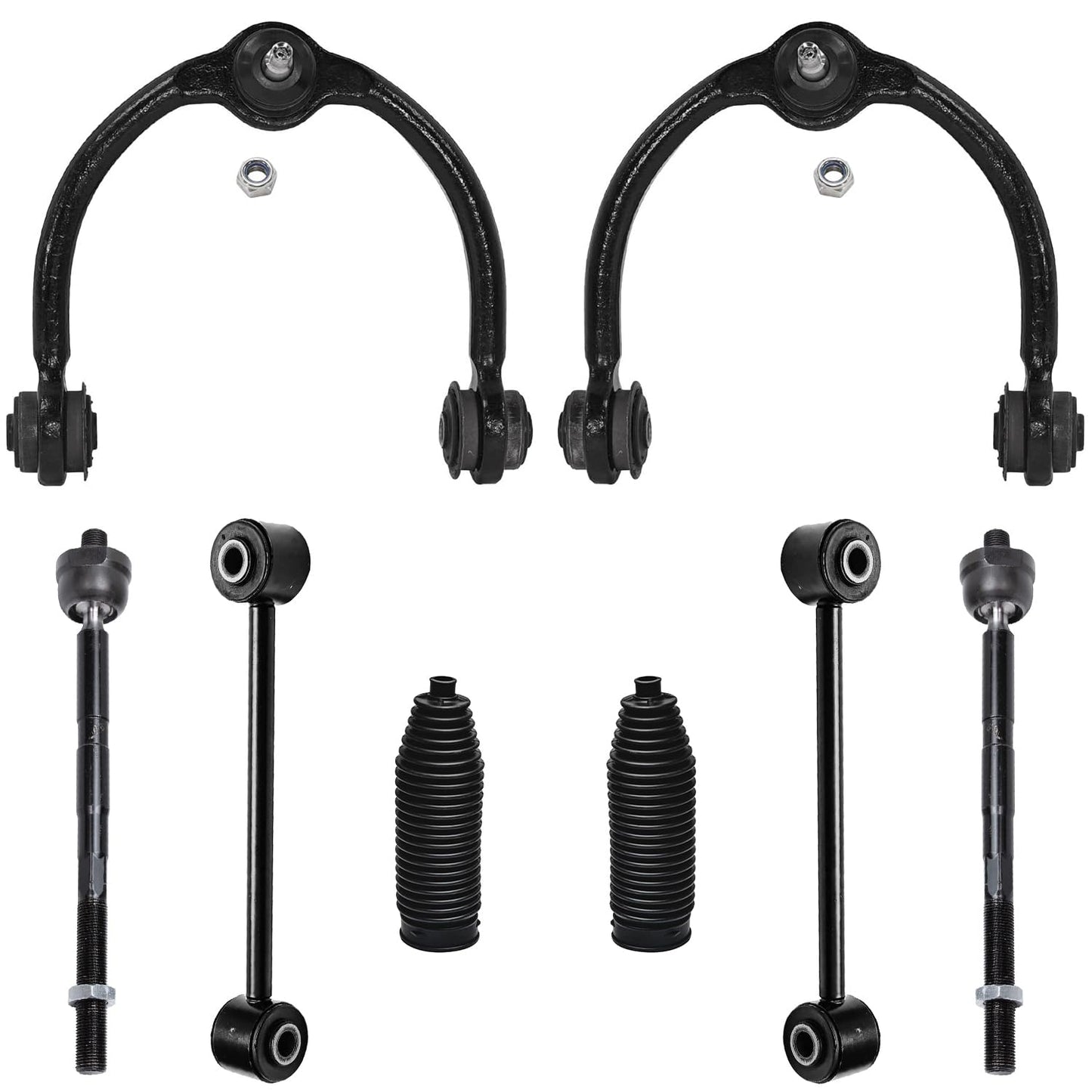 8-Piece Front Suspension Kit with Control Arms Ball Joints & Sway Bar Links for 2WD
