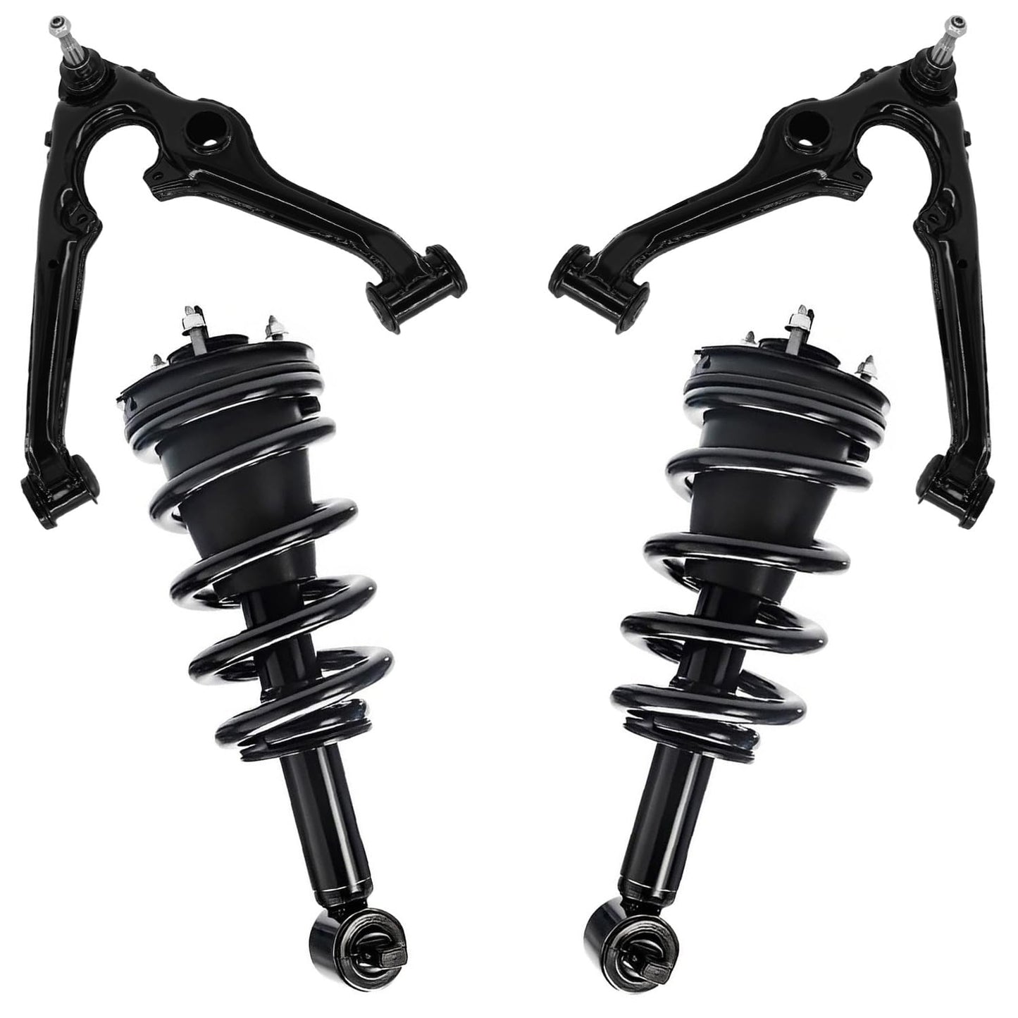 Front & Rear Suspension Kit with Struts Control Arms & Tie Rods for Camaro 2011–2012