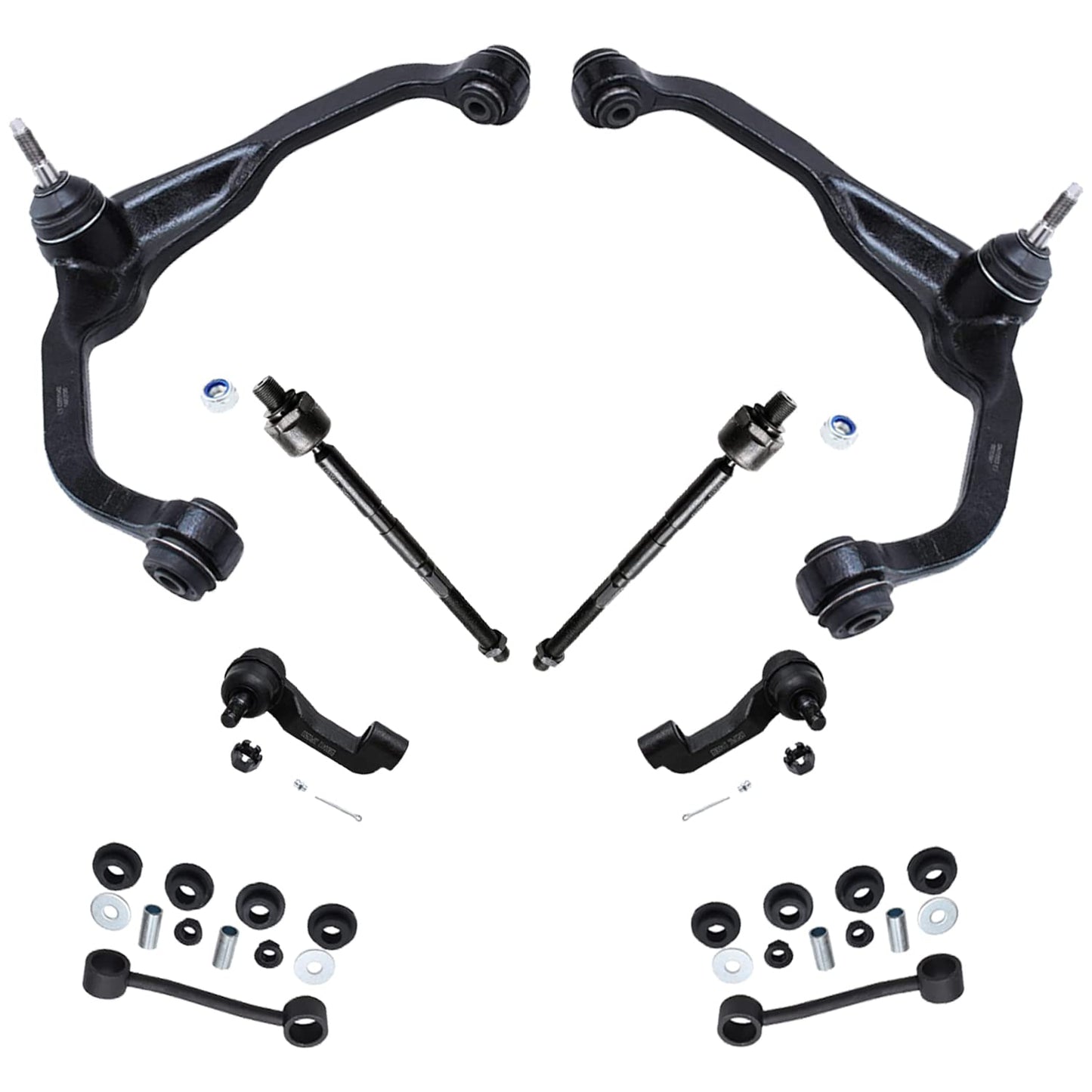 8-Piece Front Suspension Kit with Control Arms Ball Joints & Sway Bar Links for 2WD
