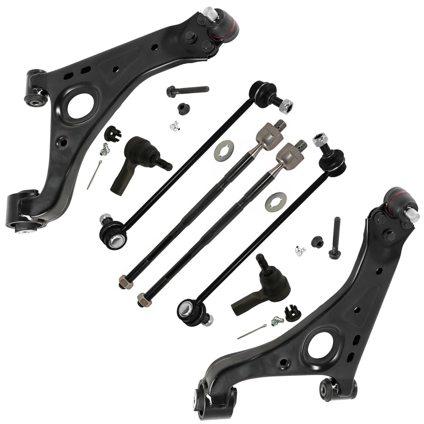 8-Piece Front Suspension Kit with Control Arms Ball Joints & Sway Bar Links for 2WD
