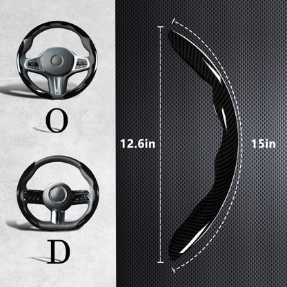 Carbon Fiber Steering Wheel Covers 3 Piece Clip on Steering Wheel Cover