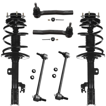 Front & Rear Suspension Kit with Struts Control Arms & Tie Rods for Camaro 2011–2012