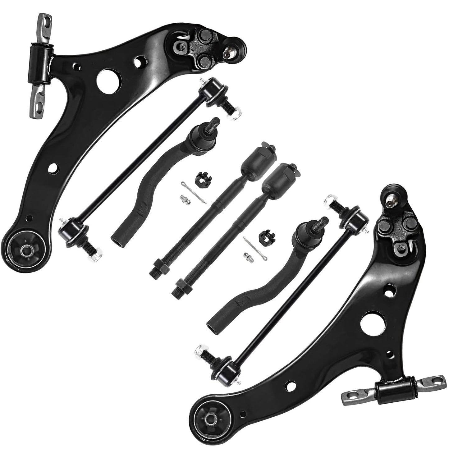 8-Piece Front Suspension Kit with Control Arms Ball Joints & Sway Bar Links for 2WD