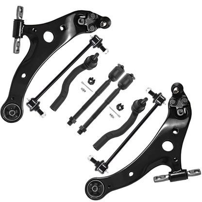 8-Piece Front Suspension Kit with Control Arms Ball Joints & Sway Bar Links for 2WD