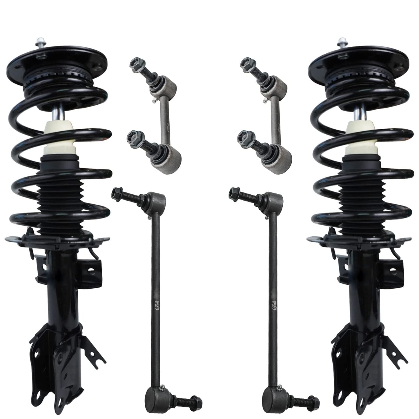 Front & Rear Suspension Kit with Struts Control Arms & Tie Rods for Camaro 2011–2012